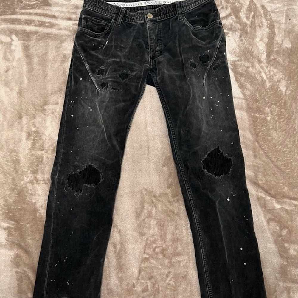 Number (N)ine Corduroy Distressed Denim